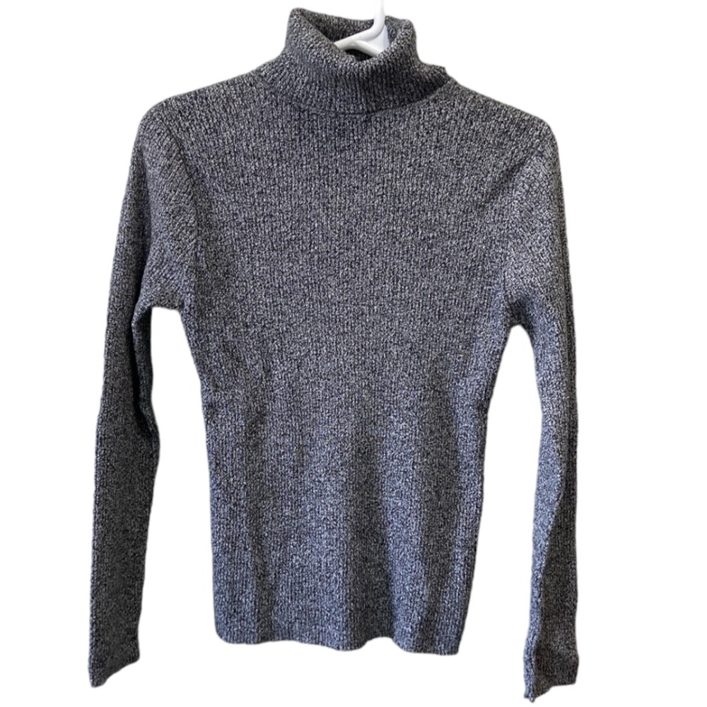 Pierri NewYork Women’s Gray Black Pullover Turtleneck Sweater Size Small